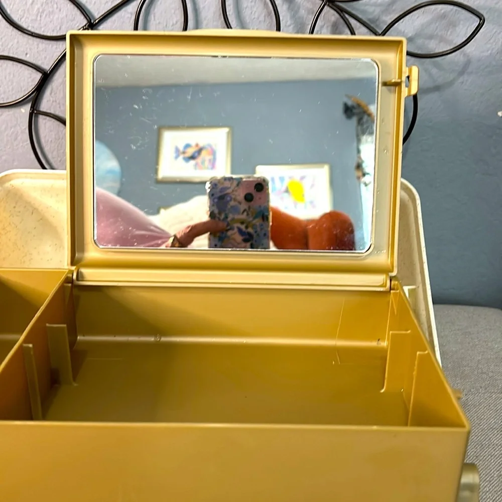 Ulta Beauty Caboodles Edition Gold makeup case.